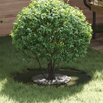 vidaXL Pot de Fleur en Plastique Vert olive Plastique Grand Pot Rond