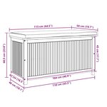 vidaXL Boîte à coussins d'extérieur 113x50x60 5cm bois massif d'acacia