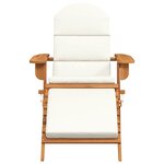 vidaXL Chaise de jardin Adirondack et repose-pieds bois massif acacia