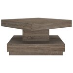vidaXL Table basse Gris 60x60x35 cm MDF
