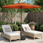vidaXL Parasol de jardin avec base 270 x 270 cm Polyester