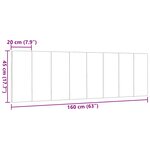 vidaXL Coussin de tête de lit gris clair 160 cm tissu