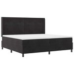 vidaXL Lit à Ressorts avec Matelas LED Noir 200 x 200 cm Velours