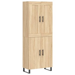 vidaXL Buffet haut Chêne sonoma 69 5x34x180 cm Bois d'ingénierie