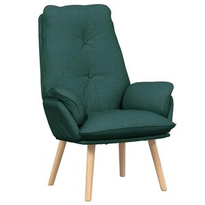 vidaXL Fauteuil relaxant Vert foncé 69 x 74 x 93 cm tissu