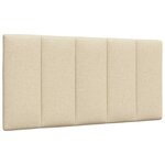 vidaXL Lit avec matelas Hanko crème 100x200 cm tissu