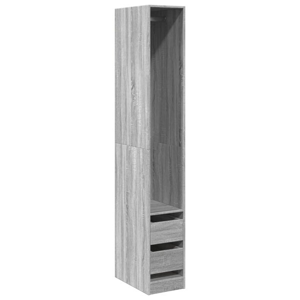 vidaXL Garde-robe sonoma gris 30x50x200 cm bois d'ingénierie