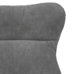 vidaXL fauteuil Gris foncé 69 x 74 x 93 cm Velours