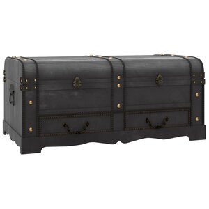 vidaXL Coffre de rangement en bois Large Noir