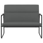 vidaXL Banc Gris 100x64x80 cm Similicuir