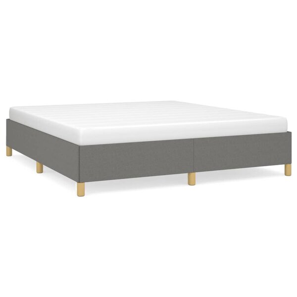 vidaXL Cadre de lit gris foncé 160x200 cm tissu