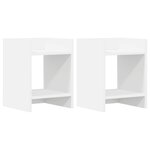 vidaXL Support de Plante 2 pièces Blanc 30 x 30 x 40 cm