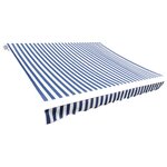 vidaXL Toile d'auvent Bleu et blanc 350x250 cm