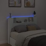 vidaXL Tête de lit Blanc 140 x 16 5 x 103 5 cm Bois d'ingénierie