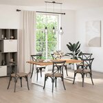 vidaXL Table à manger marron clair 180x100x74 cm bois de chêne massif