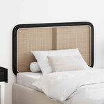 vidaXL Tête de lit avec tête de lit Noir 100 x 55 x 3 cm Rotin