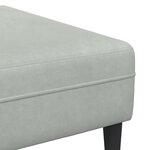 vidaXL Canapé en velours avec coussin avec oreiller 3 Pièces Gris clair 208 cm Velours