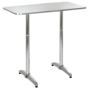 vidaXL table Argenté Aluminium et Plastique
