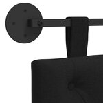 vidaXL Tête de lit suspendue Noir Tissu