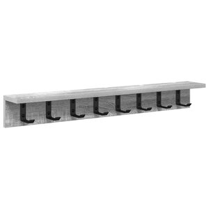 vidaXL Porte-manteau mural Sonoma gris 80 x 10.5 x 10.5 cm