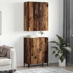 vidaXL Haut Armoire 2 Pièces Bois ancien Bois d'ingénierie
