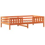 vidaXL Ensemble de lit et de banc avec toit sans matelas 75x190 cm