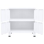 vidaXL Coffre de rangement industriel Blanc 75x40x80 cm Acier
