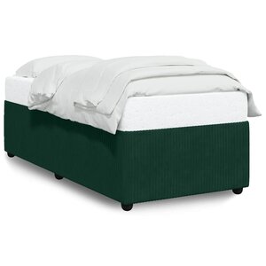 vidaXL Cadre de lit sans matelas vert foncé 80x200 cm velours