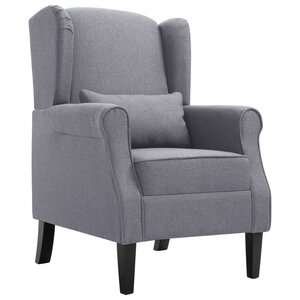 vidaXL Fauteuil gris foncé tissu