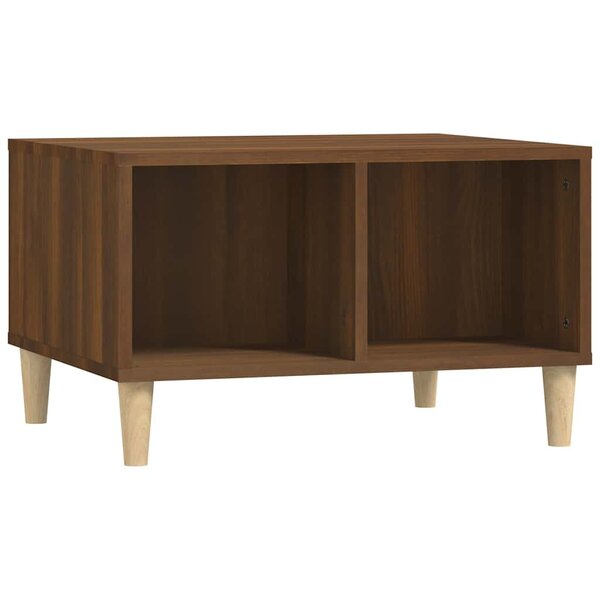 vidaXL Table basse Chêne marron 60x50x36 5 cm Bois d'ingénierie