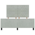 lit vidaXL Gris clair 160x200 cm Velours