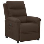vidaXL Fauteuil inclinable électrique Marron foncé Tissu