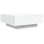 vidaXL Table basse avec lumières LED blanc 80x80x31 cm