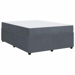 vidaXL Cadre de lit avec matelas Autre Gris foncé 140 x 200 cm Velours