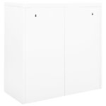 vidaXL Armoire à portes coulissantes Blanc 90x40x90 cm Acier