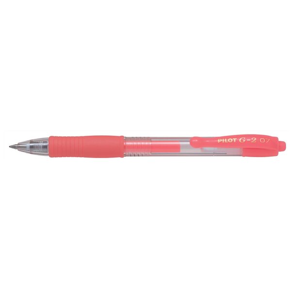 Stylo Roller Encre gel G2-07 Pointe Moyenne Néon Rouge x 12 PILOT
