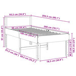 vidaXL Cadre de lit sans matelas blanc 90x200 cm bois de pin massif