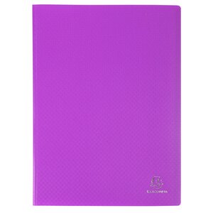 Protège-documents En Polypropylène 5/10e Opak Pochettes Cristal 120 Vues - A4 - Violet - X 8 - Exacompta