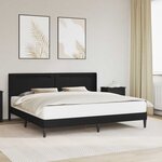 vidaXL Cadre de lit avec bandes LED Noir 180 x 200 cm Simili cuir