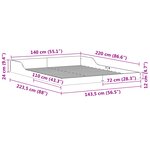 vidaXL Cadre de lit Marron cire 140 x 220 cm Bois massif en pin