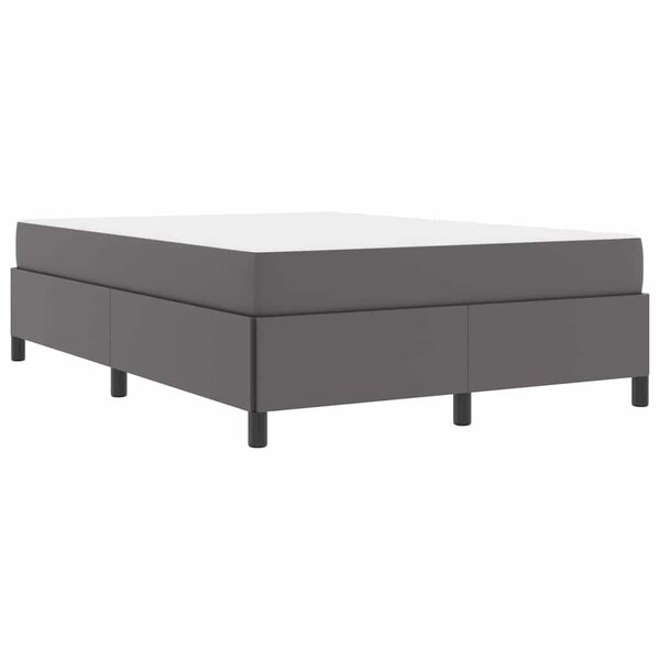 vidaXL Cadre de lit avec matelas Gris 160 x 200 cm Faux cuir