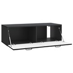 vidaXL Meuble TV mural Noir 98 x 41 x 30 cm Bois d'ingénierie