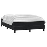 vidaXL Sommier à lattes de lit avec matelas noir 140x210 cm velours