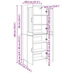 vidaXL Haut Armoire 2 Pièces Bois ancien Bois d'ingénierie