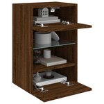 vidaXL Meubles TV muraux lumières LED 2 Pièces chêne marron 40x30x60 5 cm