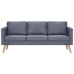 vidaXL Ensemble de canapés à 2 places et à 3 places Tissu Gris foncé