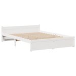 vidaXL Cadre de lit avec tête de lit sans matelas blanc 140x190 cm