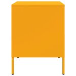 vidaXL Tables de chevet 2 Pièces jaune moutarde 36x39x50 5 cm acier