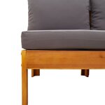 vidaXL Salon de jardin avec coussins 8 Pièces bois massif d'acacia