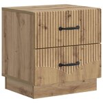 vidaXL Cabinet de chevet 2 Pièces Chêne artisanal 43 x 34 5 x 44 5 cm
